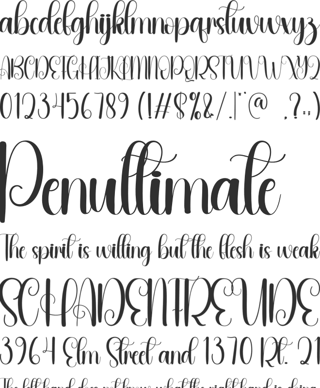 Emirate font preview