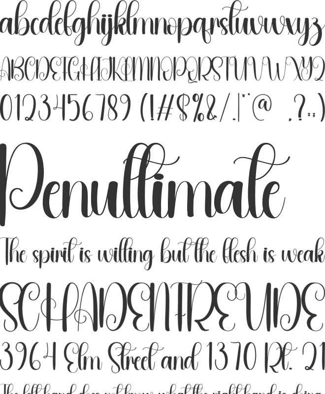 Emirate font preview