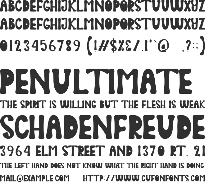 Flying Balloon font preview