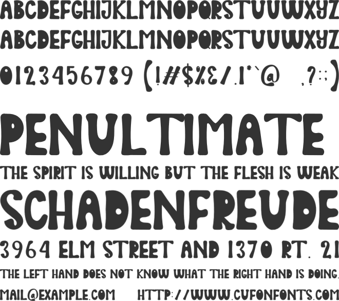 Flying Balloon font preview