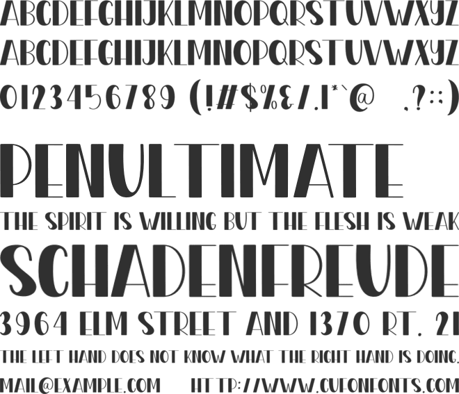 Factory font preview