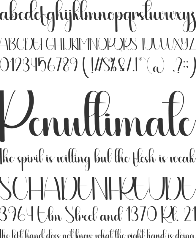 Definite font preview