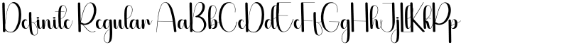 Definite Regular font