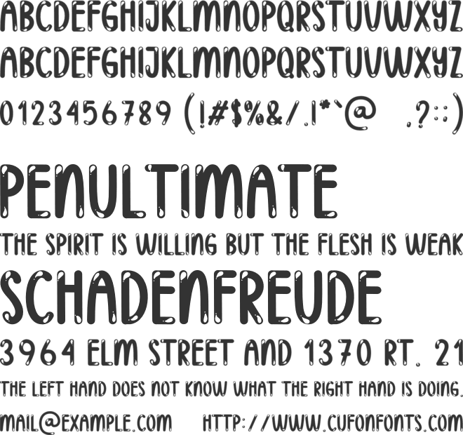 Chicken Steak font preview