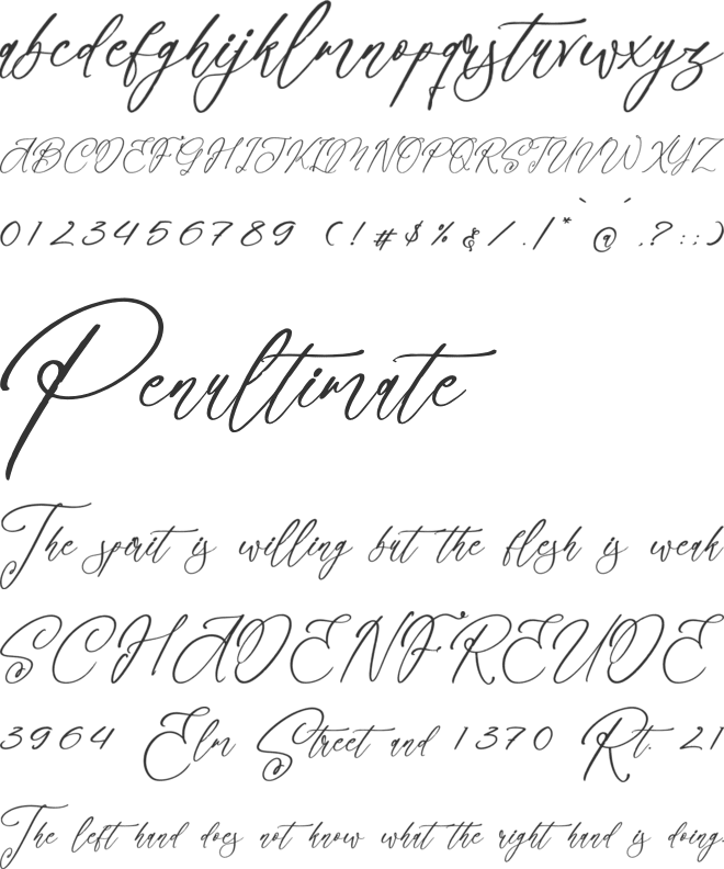 Barnlovedia font preview