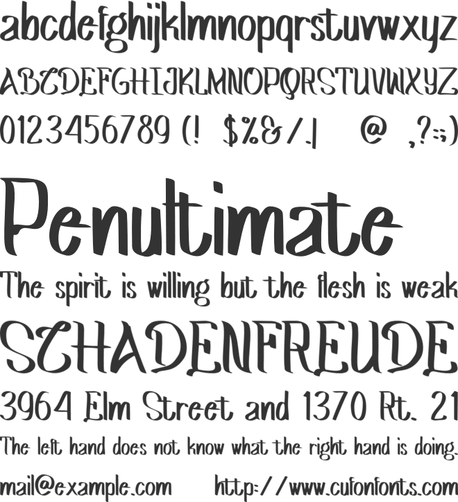 Sacristan font preview