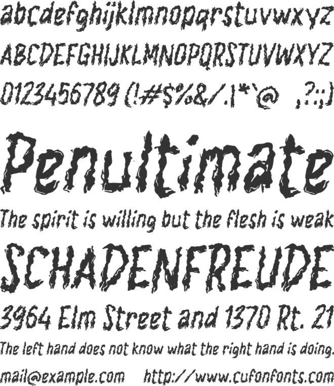 i Ijen Fire font preview