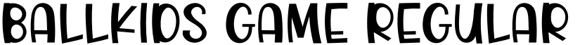 Ballkids Game Regular font
