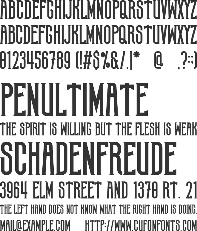 Battom Creep font preview