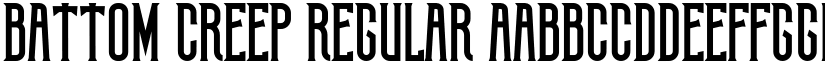 Battom Creep Regular font