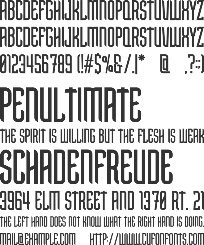 Morgate font preview