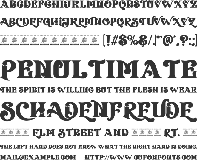 Bravecho font preview