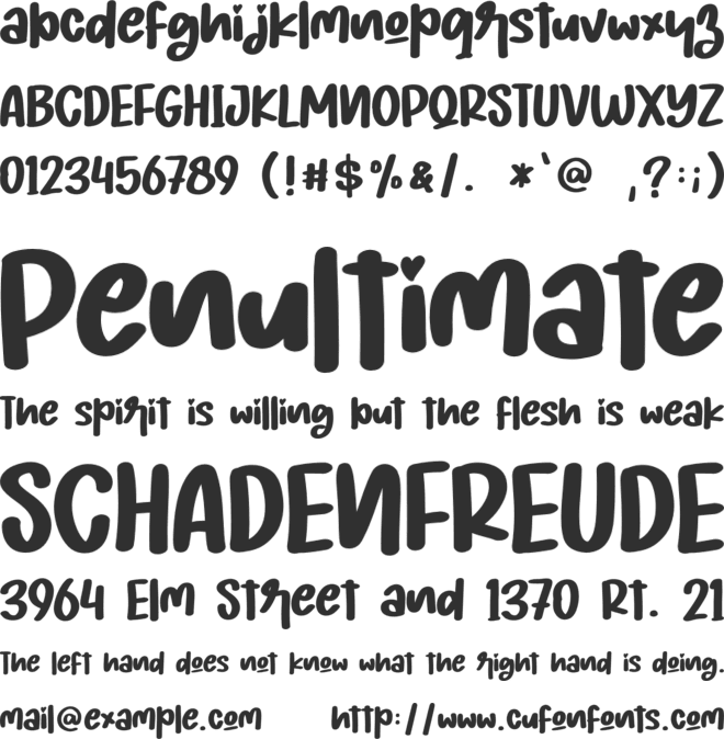 Biglove Christmas - Personal Us font preview