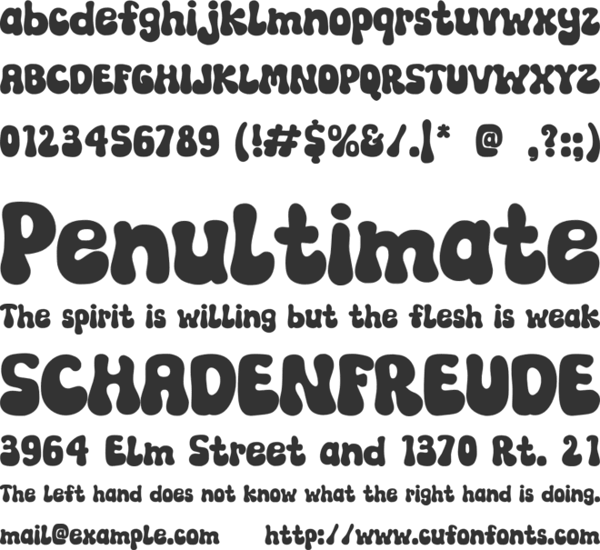 Party Bright font preview