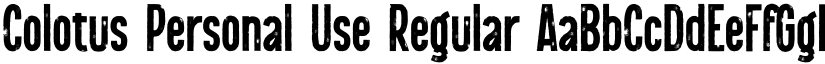 Colotus Personal Use Regular font