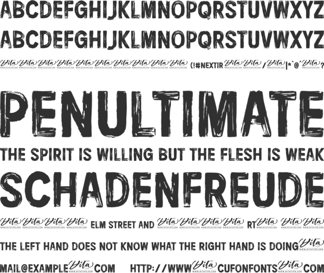 Nextir Brush Personal Use font preview