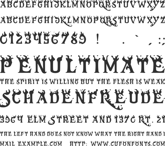 inferno font preview