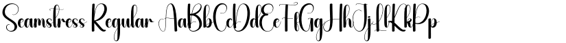 Seamstress Regular font