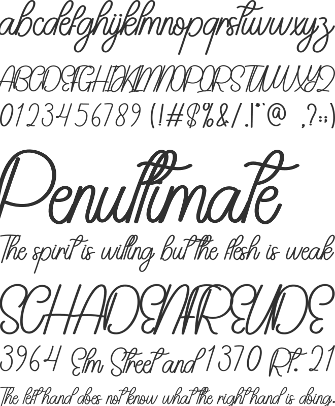Uncommon font preview