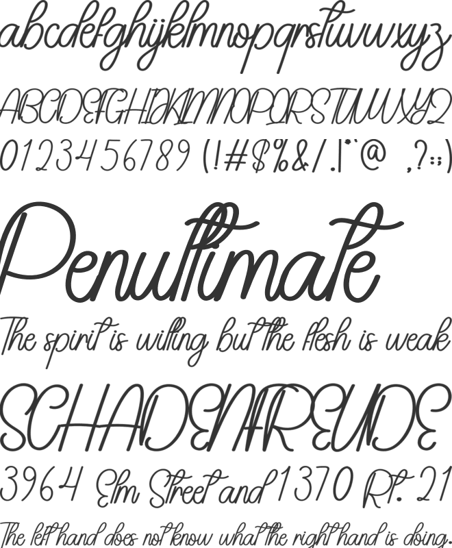 Uncommon font preview