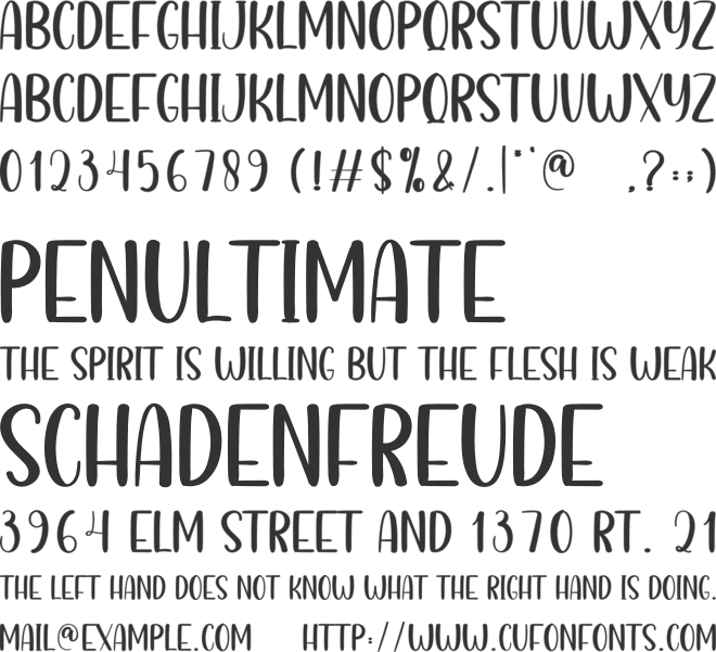 Wildlife Park font preview