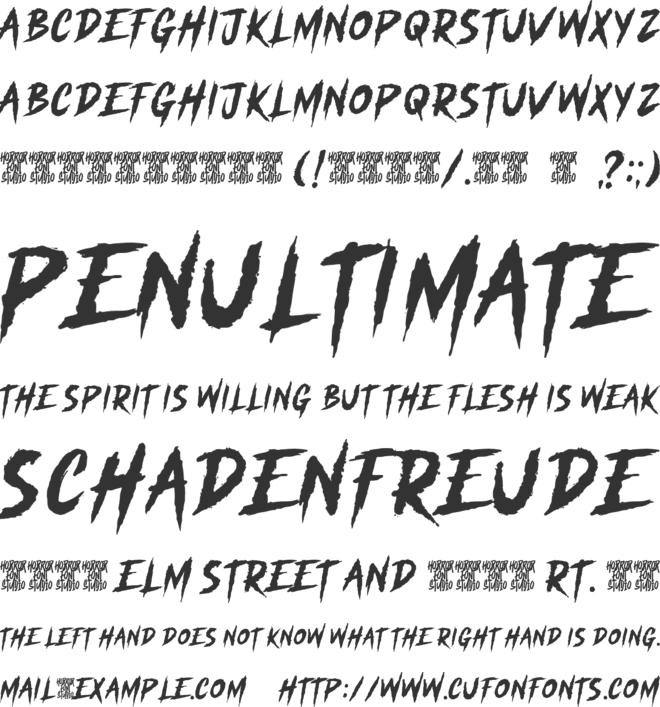 Monster Chiller font preview