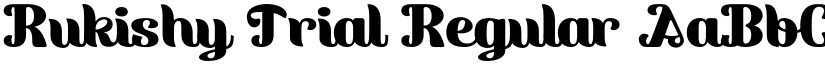 Rukishy Trial Regular font