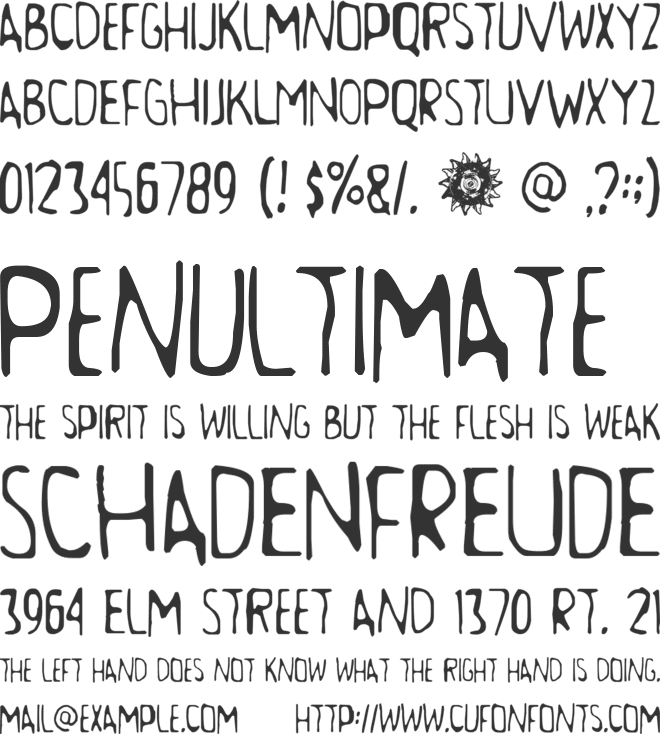 Aamunkoi font preview