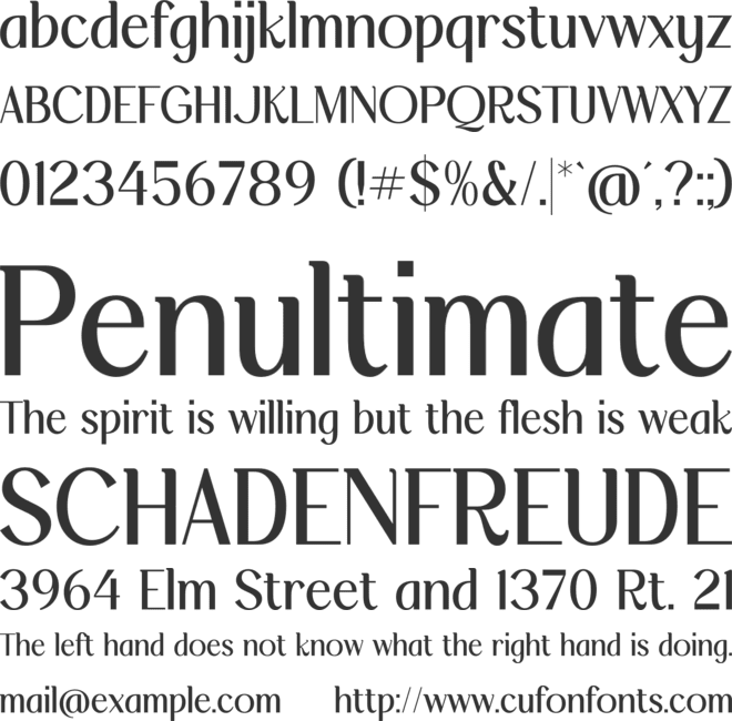 Rokuna Alenthush font preview