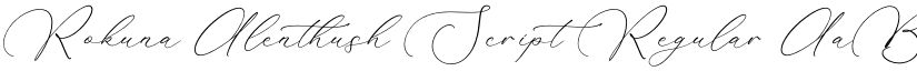 Rokuna Alenthush Script Regular font