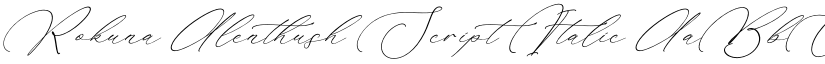 Rokuna Alenthush Script Italic font