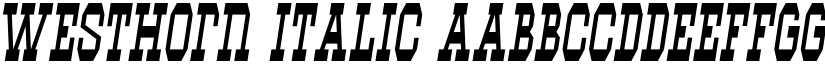 Westhorn Italic font