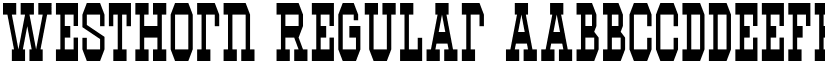 Westhorn Regular font