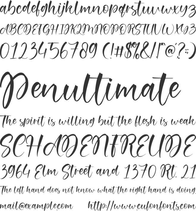 Humblegirl font preview
