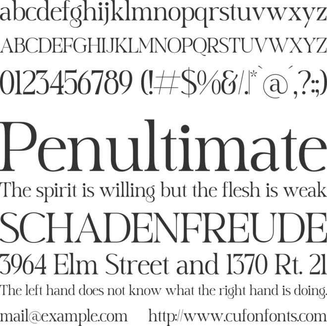 Milkade font preview