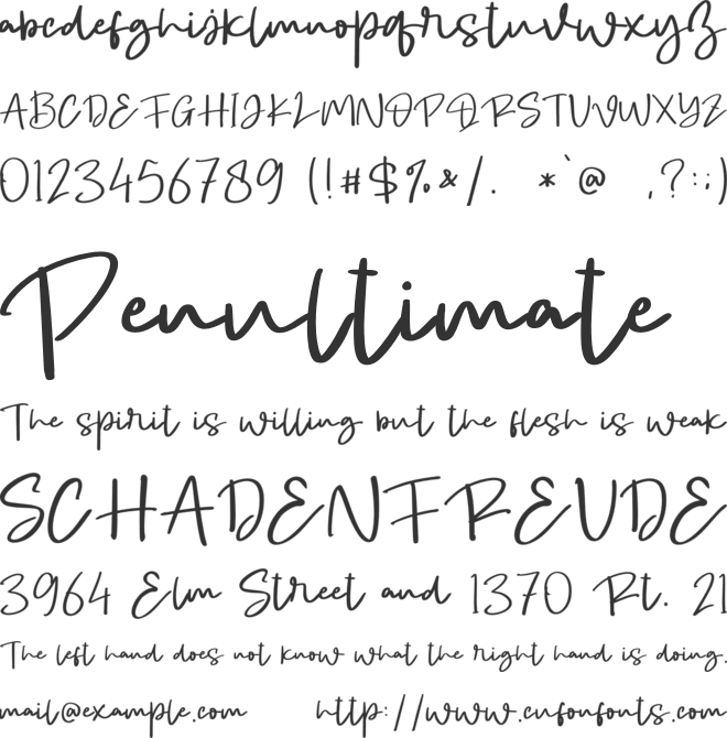 Angela Christmas - Personal Use font preview