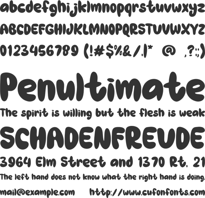 Roller Bubble font preview