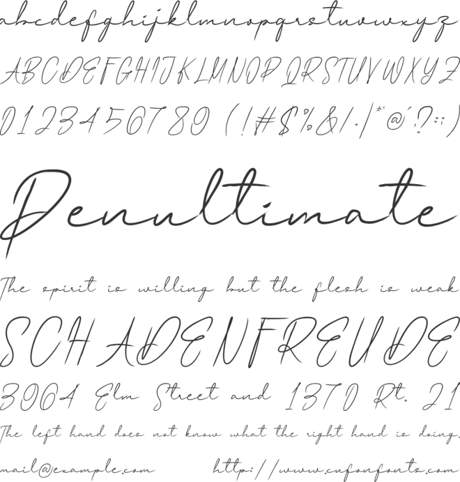 Palmori font preview