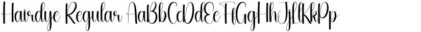 Hairdye Regular font