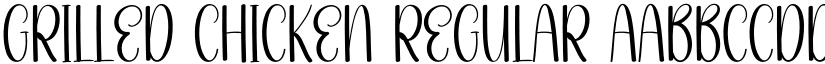 Grilled Chicken Regular font