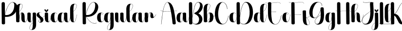 Physical Regular font