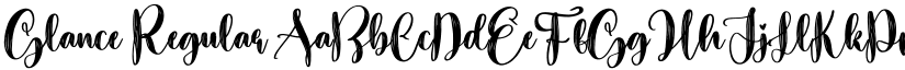 Glance Regular font
