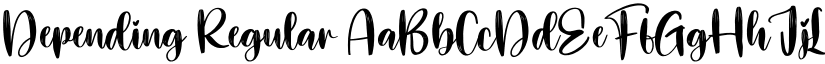Depending Regular font