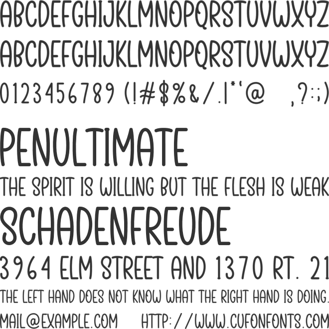 Panda Doll font preview