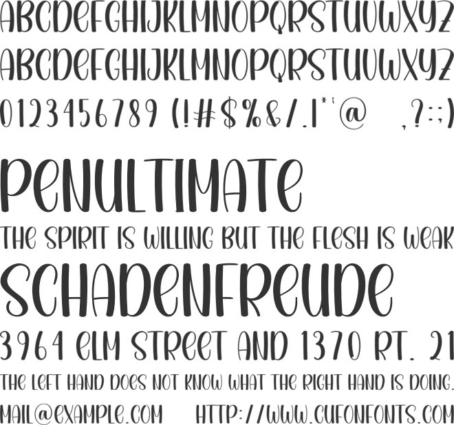Antiques font preview