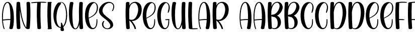 Antiques Regular font