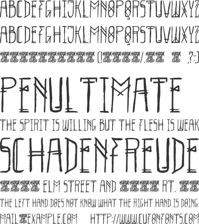Eternum Strokes font preview