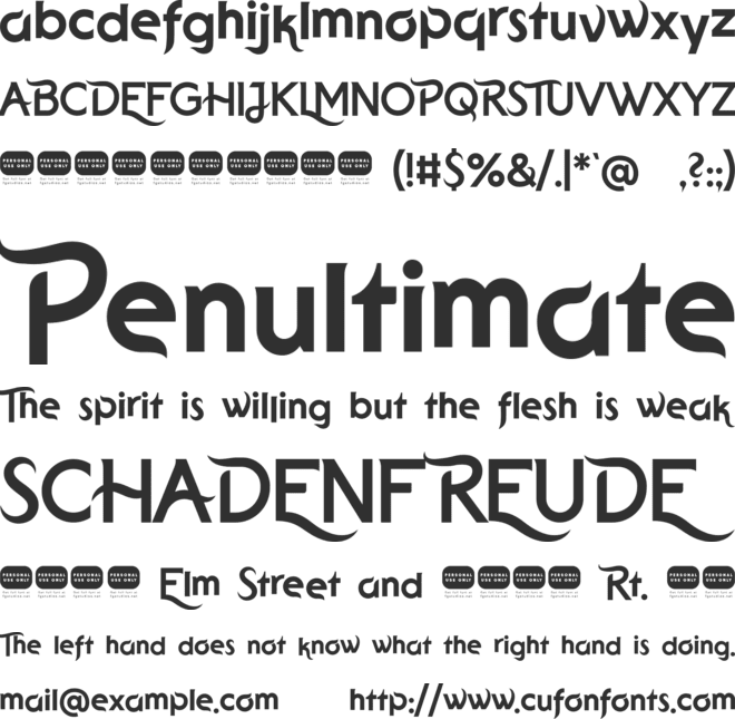 Trotes font preview