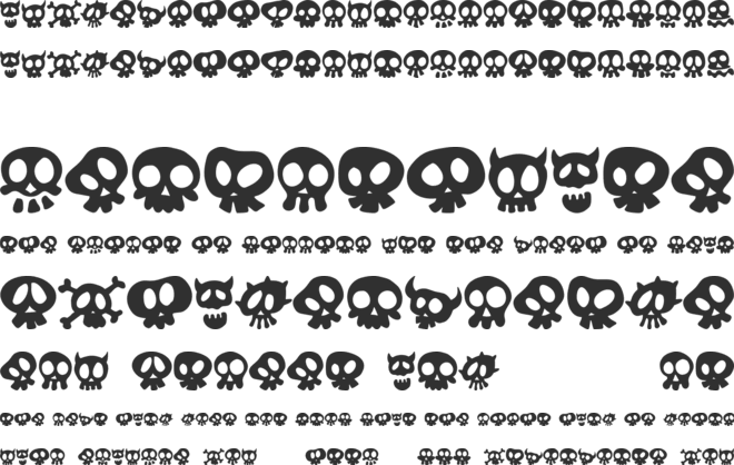 Scary Skull font preview