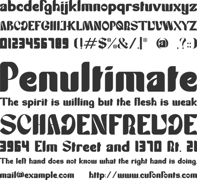 TENGGEN font preview
